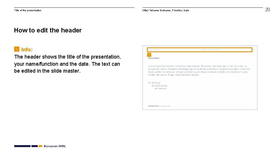 Title of the presentation (title) 1 stname 2 ndname, Function, Date How to edit Title of the presentation (title) 1 stname 2 ndname, Function, Date How to edit