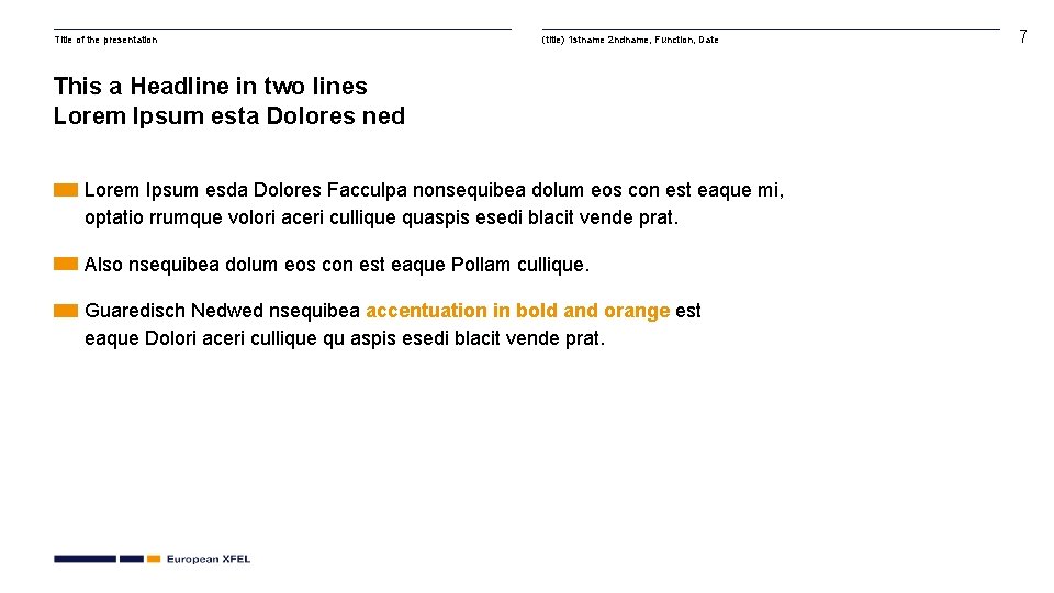 Title of the presentation (title) 1 stname 2 ndname, Function, Date This a Headline Title of the presentation (title) 1 stname 2 ndname, Function, Date This a Headline