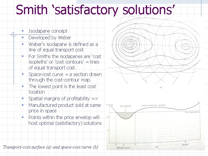 Smith ‘satisfactory solutions’ w Isodapane concept w Developed by Weber w Weber’s isodapane is