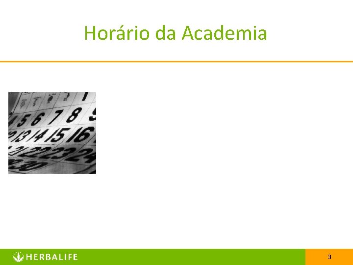 Horário da Academia 3 