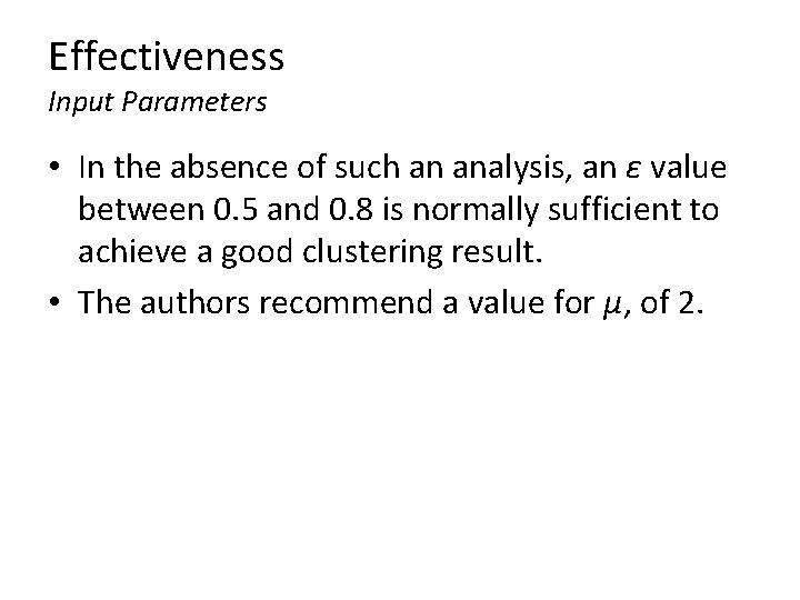 Effectiveness Input Parameters • In the absence of such an analysis, an ε value Effectiveness Input Parameters • In the absence of such an analysis, an ε value