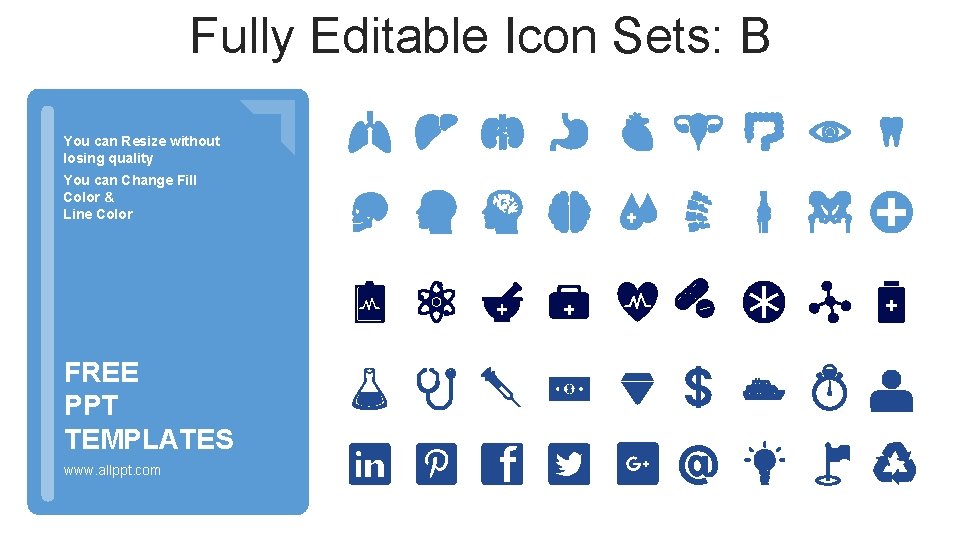 Fully Editable Icon Sets: B You can Resize without losing quality You can Change