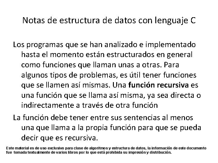 Notas de estructura de datos con lenguaje C Los programas que se han analizado