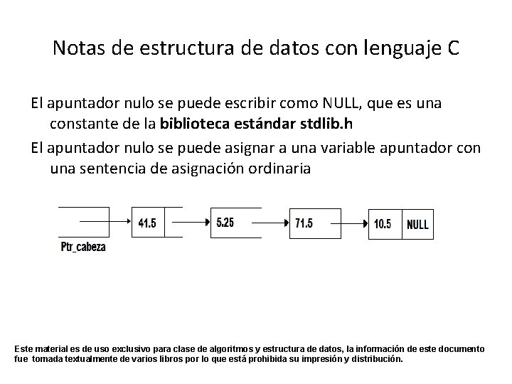 Notas de estructura de datos con lenguaje C El apuntador nulo se puede escribir