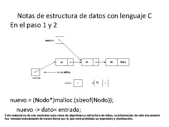 Notas de estructura de datos con lenguaje C En el paso 1 y 2