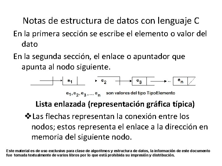 Notas de estructura de datos con lenguaje C En la primera sección se escribe