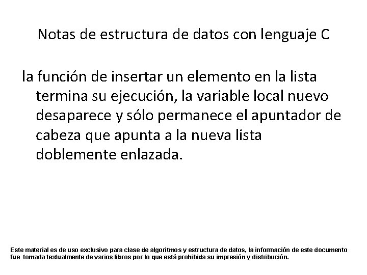 Notas de estructura de datos con lenguaje C la función de insertar un elemento