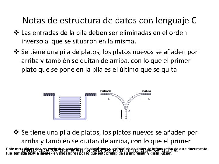 Notas de estructura de datos con lenguaje C v Las entradas de la pila