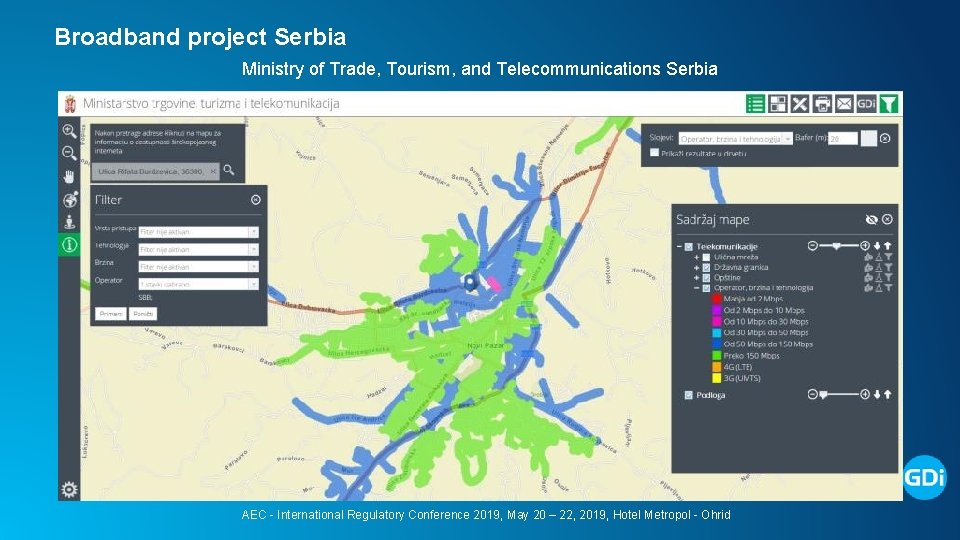 Broadband project Serbia Ministry of Trade, Tourism, and Telecommunications Serbia • Broadband network development