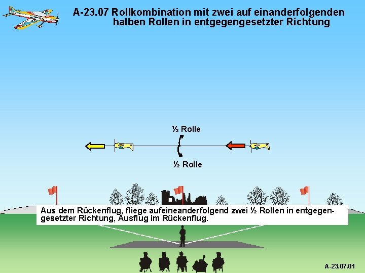 A-23. 07 Rollkombination mit zwei auf einanderfolgenden halben Rollen in entgegengesetzter Richtung ½ Rolle