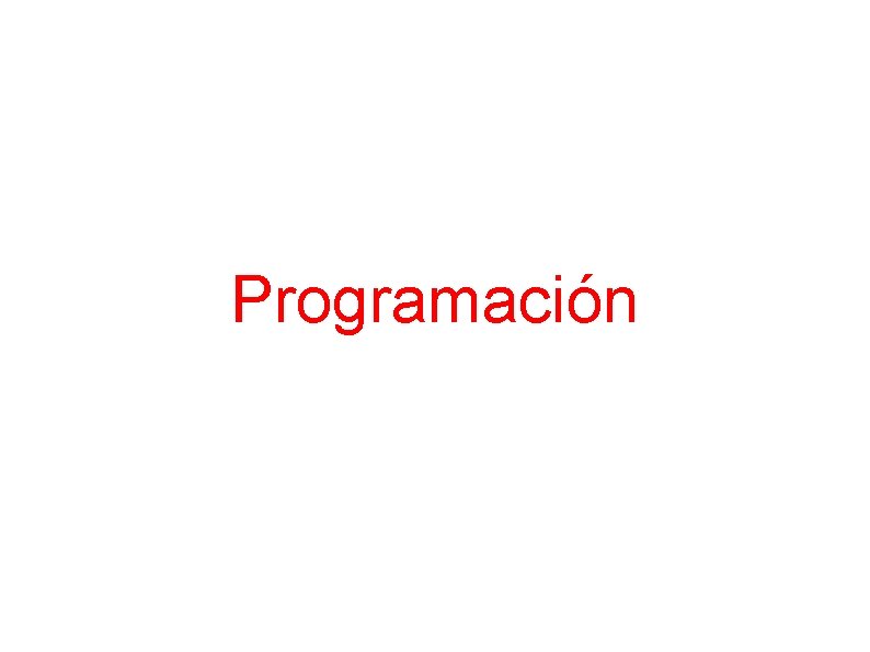 Programación 