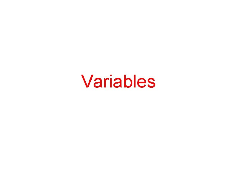 Variables 