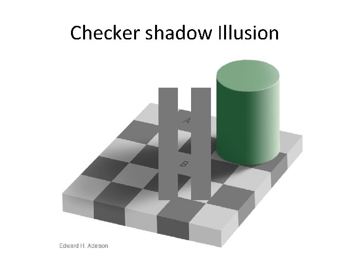 Checker shadow Illusion Checker shadow Illusion