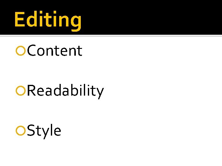 Editing Content Readability Style 