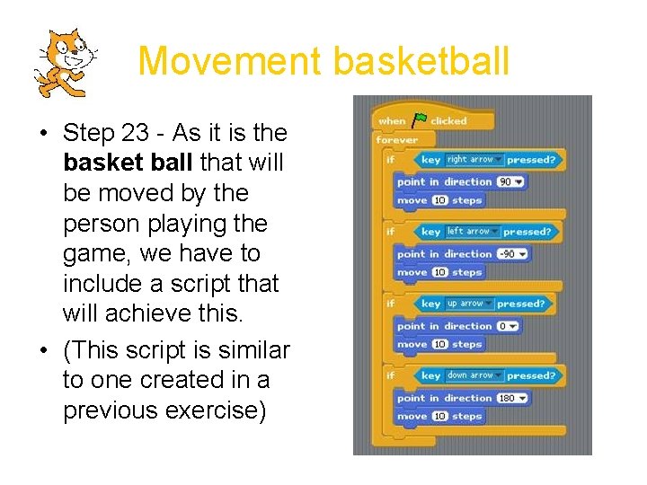 Movement basketball • Step 23 - As it is the basket ball that will