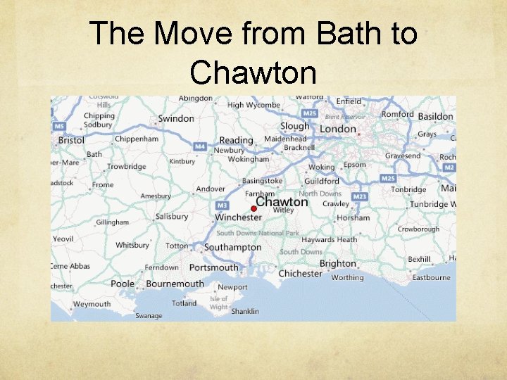 The Move from Bath to Chawton 