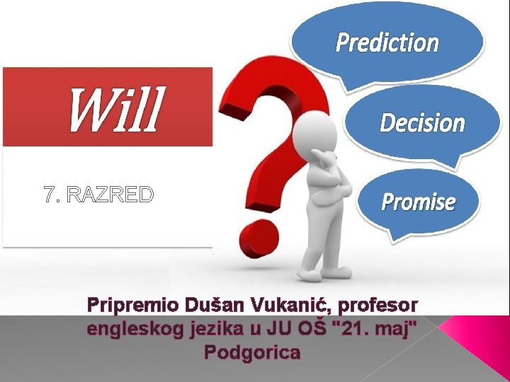 7. RAZRED Pripremio Dušan Vukanić, profesor engleskog jezika u JU OŠ "21. maj" Podgorica