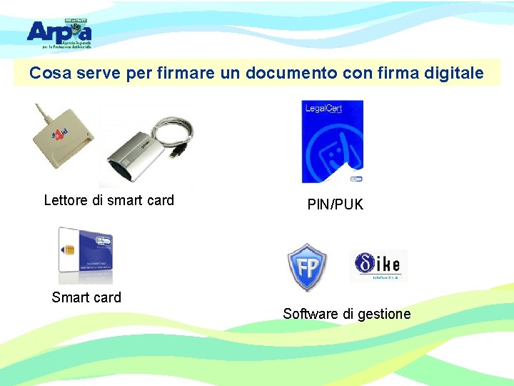 Cosa serve per firmare un documento con firma digitale Lettore di smart card PIN/PUK