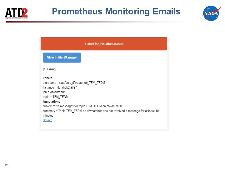 Prometheus Monitoring Emails 22 