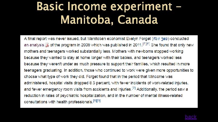 Basic Income experiment – Manitoba, Canada back 