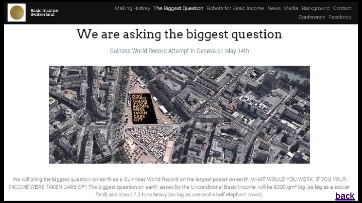 The Biggest Question back 