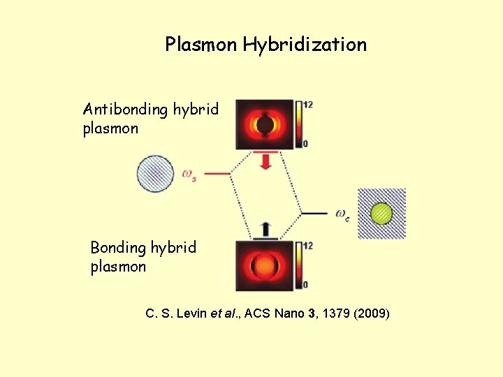Plasmon Hybridization Antibonding hybrid plasmon Bonding hybrid plasmon C. S. Levin et al. ,
