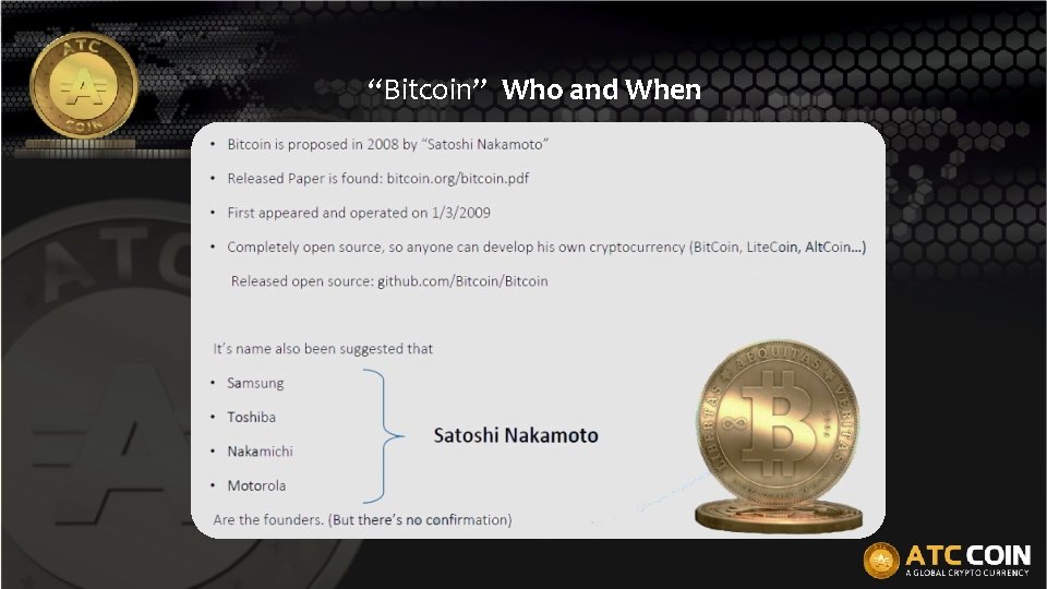 “Bitcoin” Who and When 