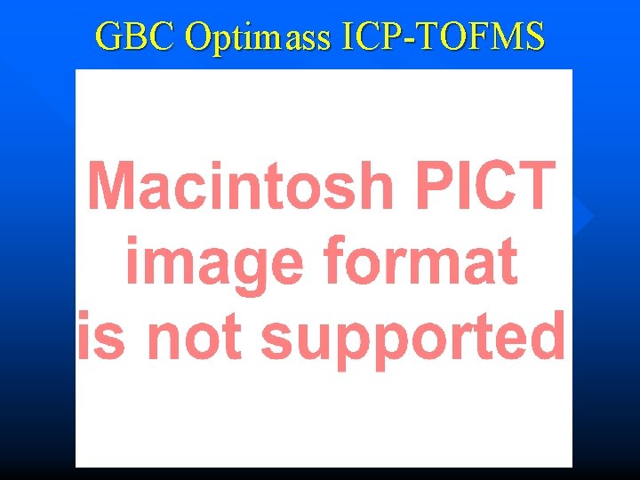 GBC Optimass ICP-TOFMS 