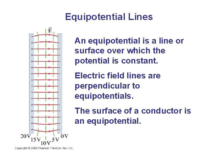 Equipotential Lines An equipotential is a line or surface over which the potential is