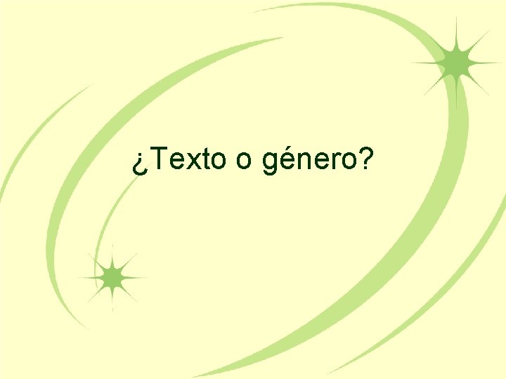 ¿Texto o género? 