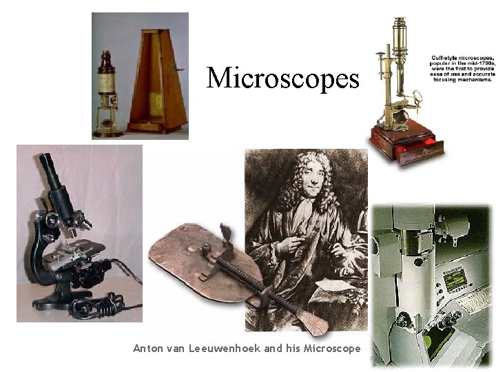 Microscopes Anton van Leeuwenhoek and his Microscope 