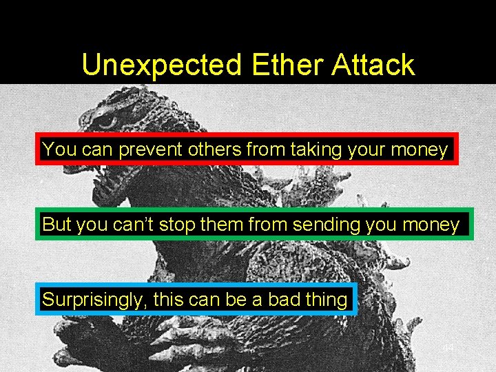 Unexpected Ether Attack You can prevent others from taking your money But you can’t Unexpected Ether Attack You can prevent others from taking your money But you can’t