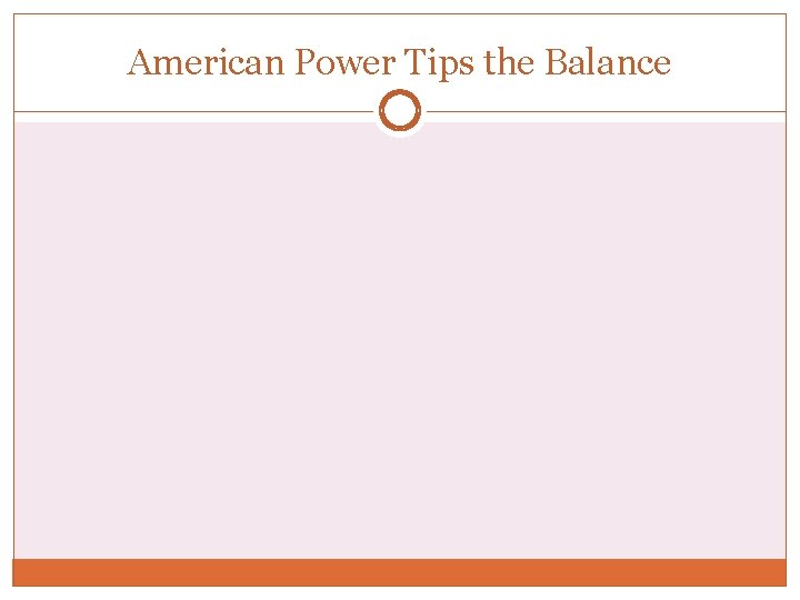 American Power Tips the Balance 