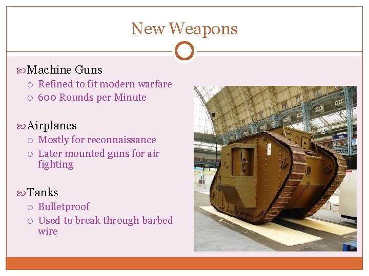 New Weapons Machine Guns Refined to fit modern warfare 600 Rounds per Minute Airplanes