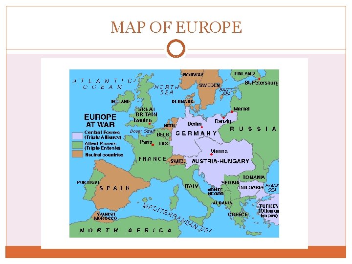 MAP OF EUROPE 