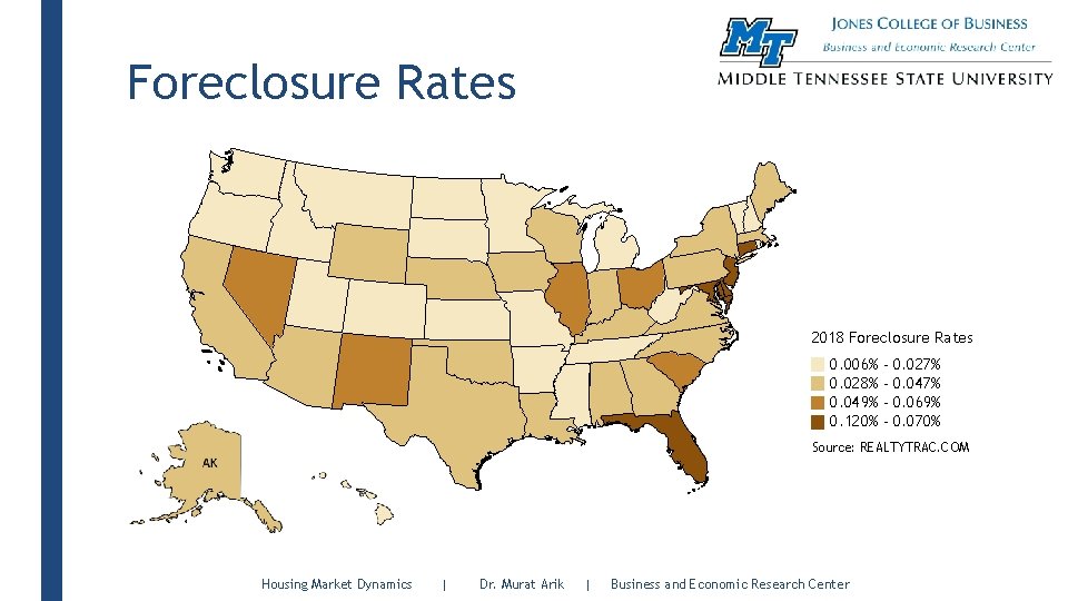 Foreclosure Rates 2018 Foreclosure Rates 0. 006% 0. 028% 0. 049% 0. 120% -