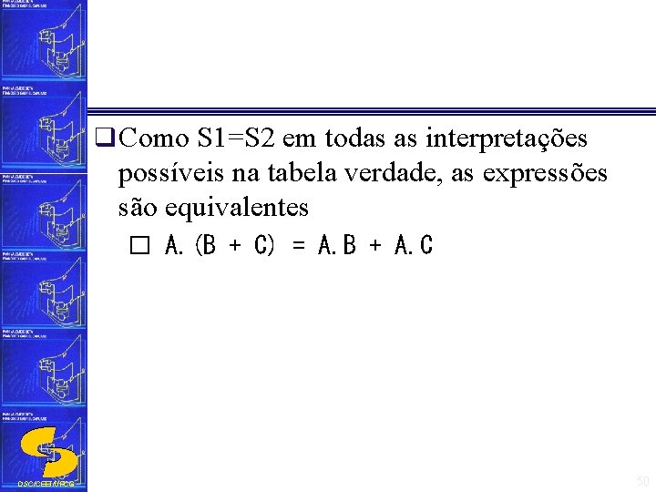 q Como S 1=S 2 em todas as interpretações possíveis na tabela verdade, as