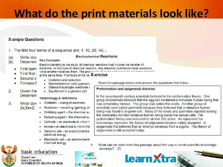 What do the print materials look like? 