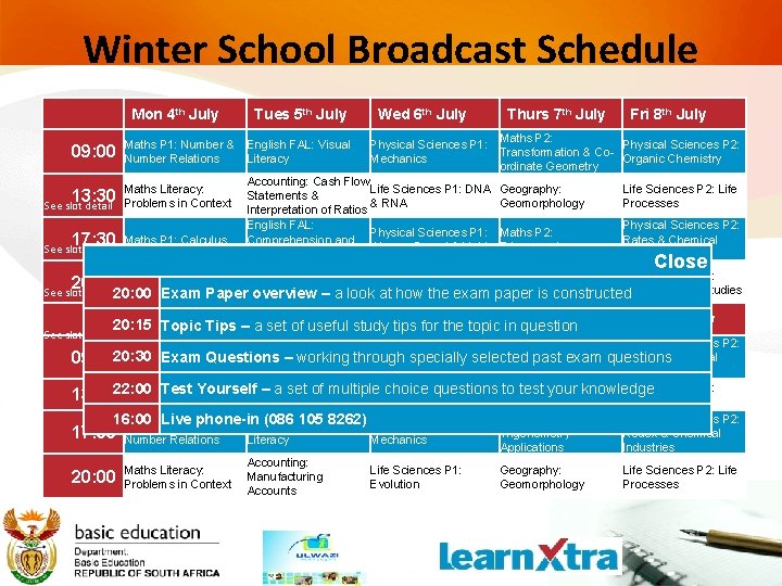 Winter School Broadcast Schedule Mon 4 th July 09: 00 Maths P 1: Number