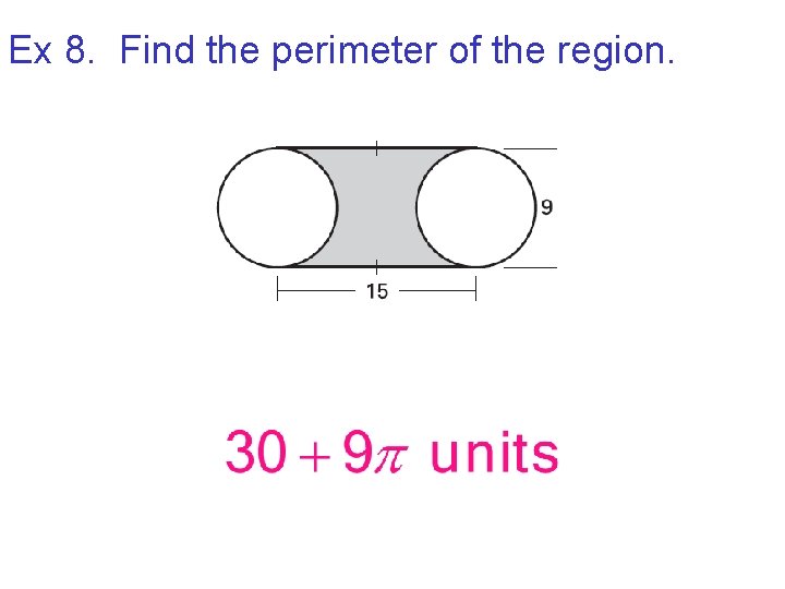 Ex 8. Find the perimeter of the region. 