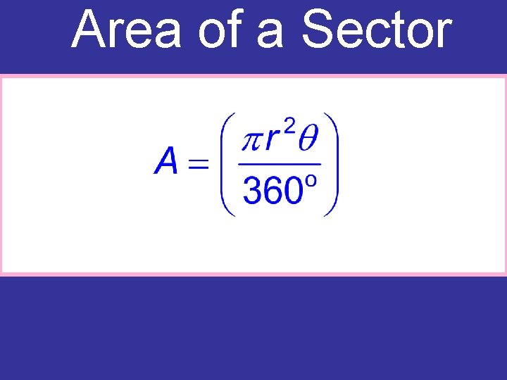 Area of a Sector 