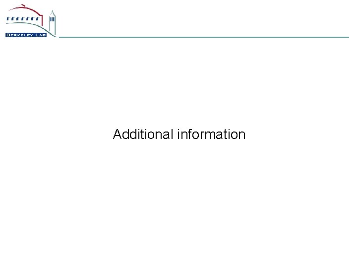 Additional information 