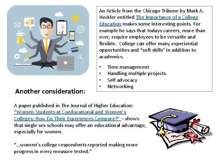 An Article from the Chicago Tribune by Mark A. Heckler entitled The Importance of An Article from the Chicago Tribune by Mark A. Heckler entitled The Importance of
