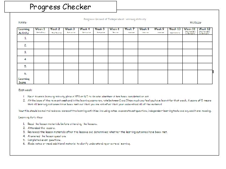 Progress Checker 