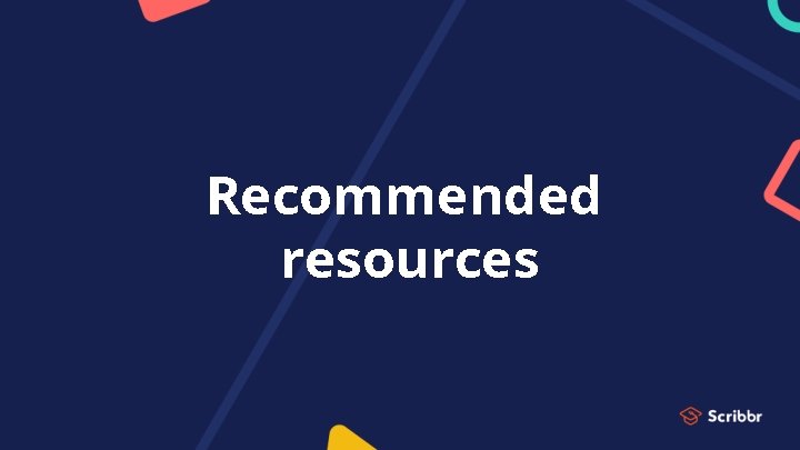 Recommended resources 