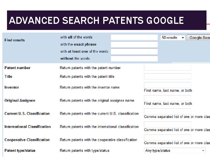 ADVANCED SEARCH PATENTS GOOGLE SENTRA HKI 7 