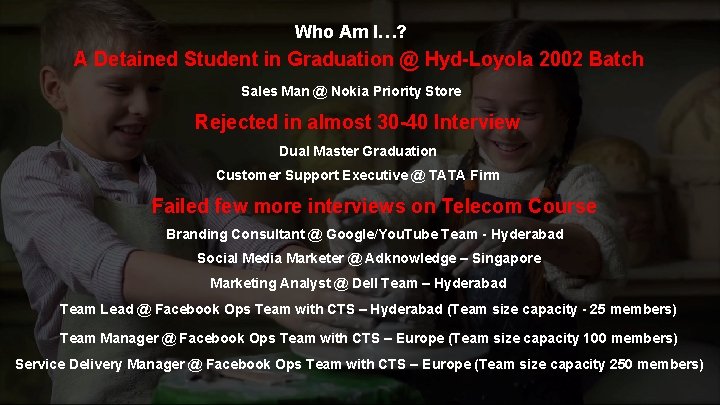 Who Am I…? A Detained Student in Graduation @ Hyd-Loyola 2002 Batch Sales Man