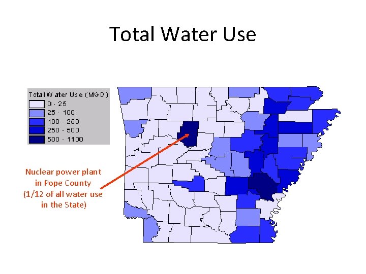 Total Water Use Nuclear power plant in Pope County (1/12 of all water use