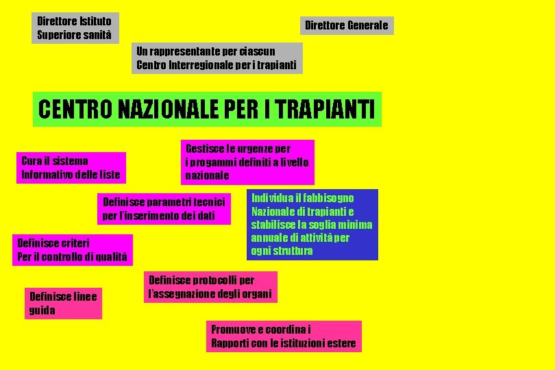 Direttore Istituto Superiore sanità Direttore Generale Un rappresentante per ciascun Centro Interregionale per i