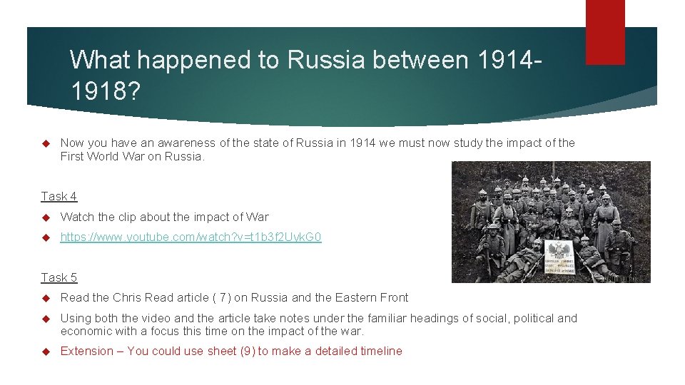 What happened to Russia between 19141918? Now you have an awareness of the state